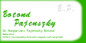 botond pajenszky business card